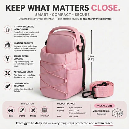 Magnetic Utility Bag Organizer – Metal-Attach EDC Pouch